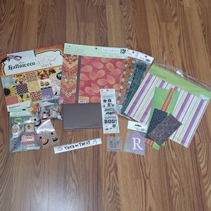 Halloween fall scrapbooking arts & crafts lot NEW